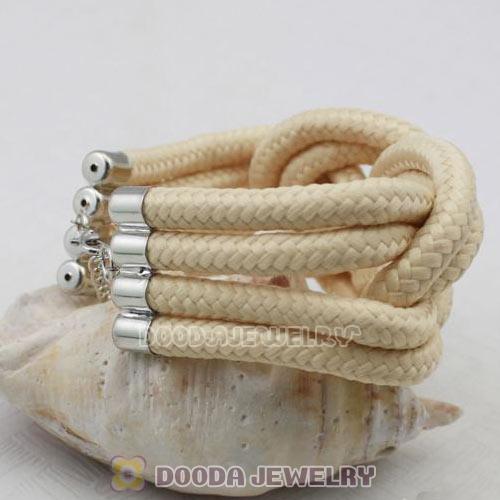 Handmade Weave Fluorescence off-white Cotton Rope Bracelets