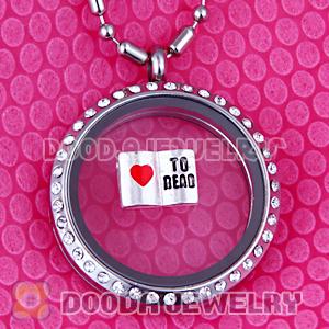 Alloy Heart TO READ Floating Locket Charms Wholesale