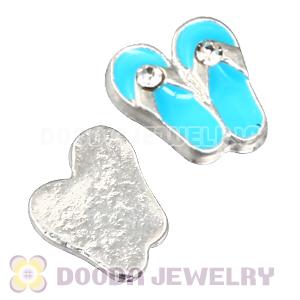Alloy Slippers with crystal Floating Locket Charms Wholesale
