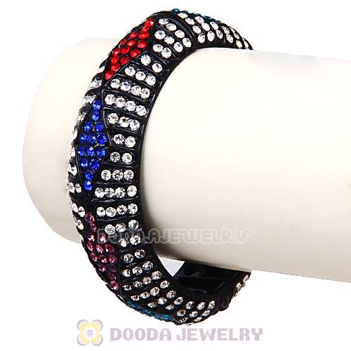 Pave Crystal Hip Hop Alloy Bracelet Bangle Wholesale
