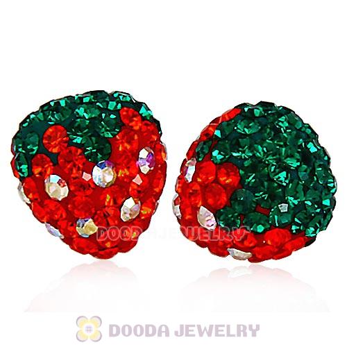 10X11mm Czech Crystal Strawberry Beads Earrings Component Findings