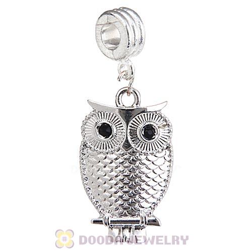 Silver Plated European Dangle Jewelry Owl Charms Wholesale