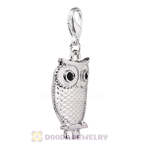 Silver Plated Alloy Jewelry Owl Charms Wholesale