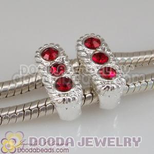 Wholesale Silver Plated European Style Double Hole Beads