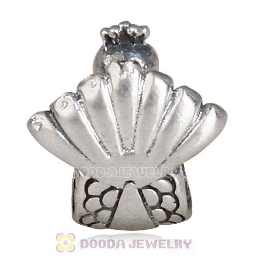 Sterling Silver Peacock Beads with Blue and Emerald Austrian Crystal