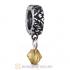 925 Sterling Silver European Style Dangle Beads with Crystal Stone