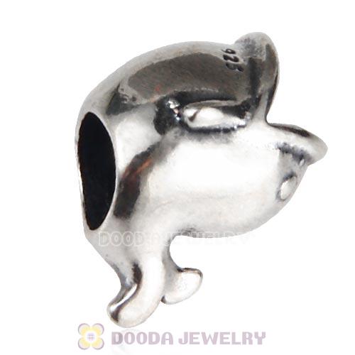 Antique Sterling Silver Fish Charm Beads European Style