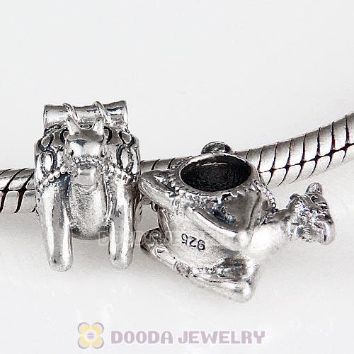 Antique Sterling Silver Camel Charm Beads European Style