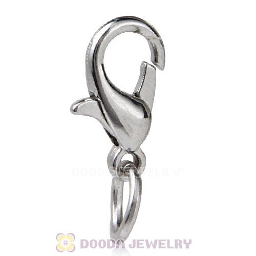 Platinum Plated Alloy Lobster Clasp with Circle