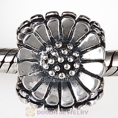 Antique Sterling Silver European Style Daisy Beads Wholesale