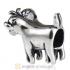 Antique Sterling Silver Cow Charm Beads European Style