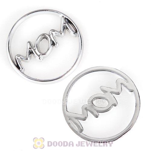 22mm Large Platinum MOM Alloy Window Plate