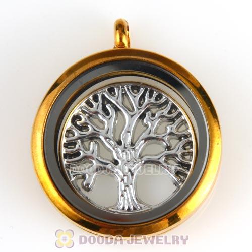 22mm Large Platinum Life Tree Alloy Window Plate