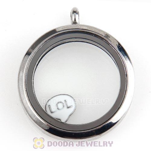 Platinum Plated Alloy Enamel Lol talk bubble Floating Locket Charms Wholesale