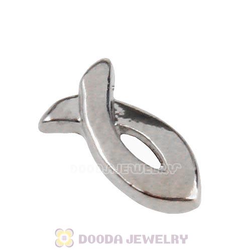 Platinum Plated Alloy Fish Floating Locket Charms Wholesale