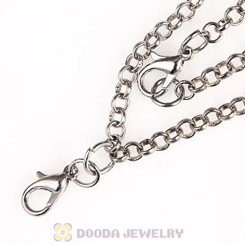 72CM Platinum Plated Alloy Necklace Chain fit Lockets Wholesale