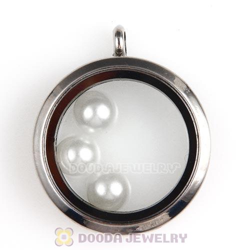 8mm Imitation Pearl Floating Locket Charms Wholesale