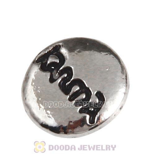 Platinum Plated Alloy Enamel Karma Floating Locket Charms Wholesale