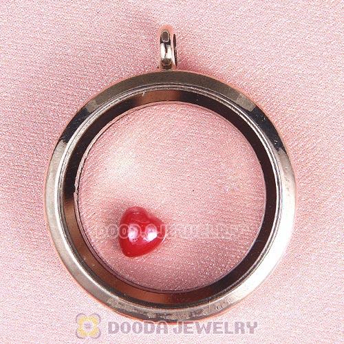 6mm Heart Ceramic Floating Locket Charms Wholesale