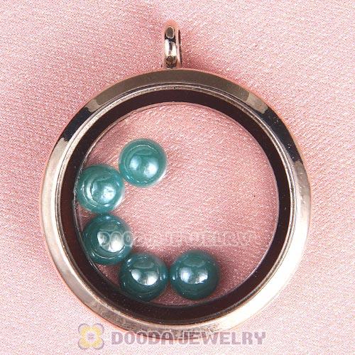6mm Round Ceramic Floating Locket Charms Wholesale