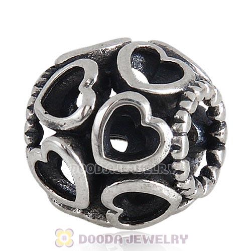 European Style Sterling Silver Love All Around Beads Wholesale