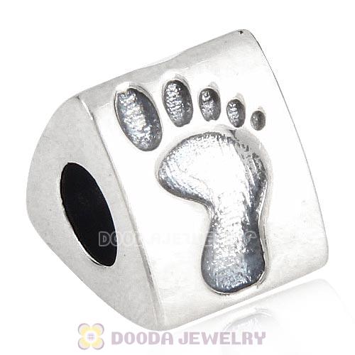European Style Sterling Silver Footprint Beads Wholesale