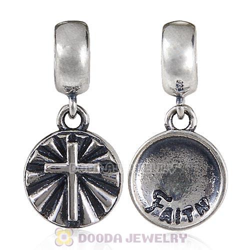 European Style Sterling Silver Beads Dangle Faith Charm