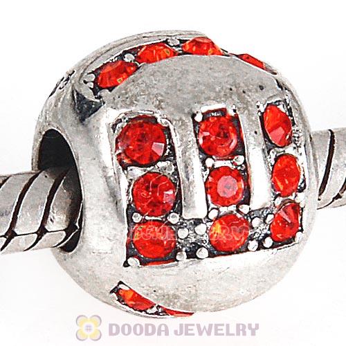 Sterling Silver Surrounded by Love with Hyacinth Austrian Crystal Charm