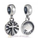 European Style Sterling Silver Beads Dangle Faith Charm