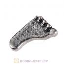 Platinum Plated Alloy Vintage Footprint Floating Locket Charms Wholesale