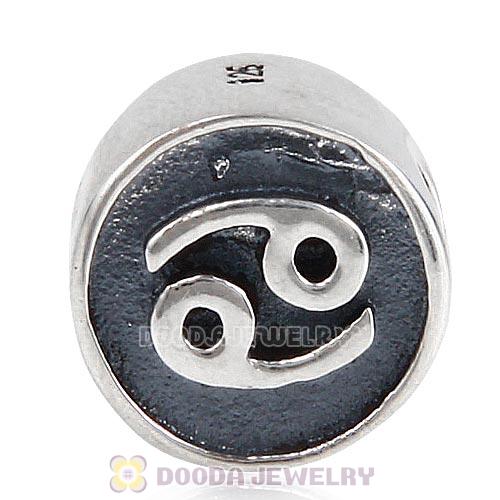 Antique Sterling Silver Cancer Zodiac Sign Beads European Style