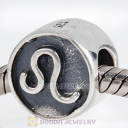 Antique Sterling Silver Leo Zodiac Sign Beads European Style