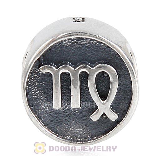 Antique Sterling Silver Virgo Zodiac Sign Beads European Style