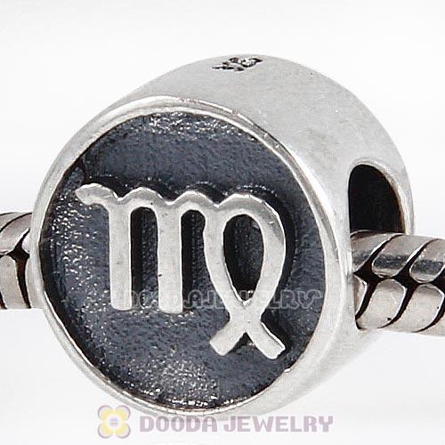 Antique Sterling Silver Virgo Zodiac Sign Beads European Style