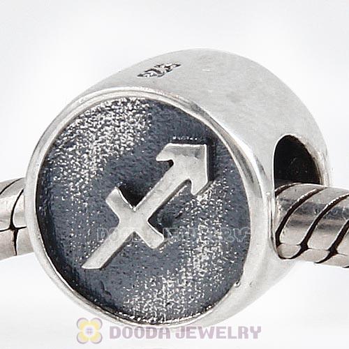 Antique Sterling Silver Sagittarius Zodiac Sign Beads European Style