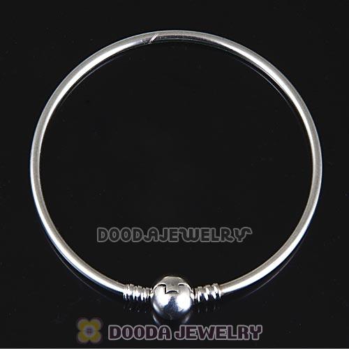 21cm 925 Sterling Silver European Style Bangle with Clip