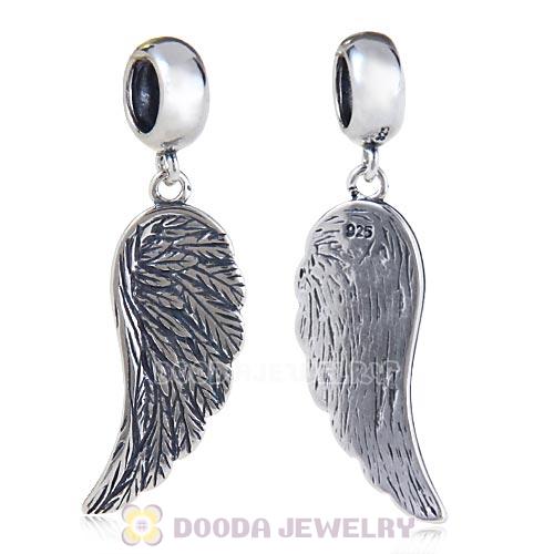 European Style Sterling Silver Dangle Wing Charm Beads