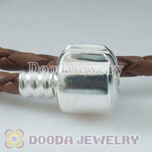 40cm European Style Double Brown Braided Leather Bracelet