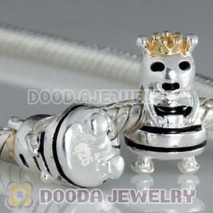 Gold Plated Crown European Style 925 Silver Bee Queen Beads