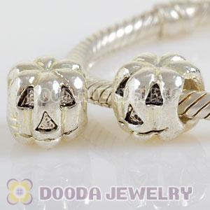 Wholesale silver plated European style Thanksgiving pumpkin charms beads