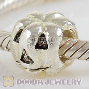 Wholesale silver plated European style Thanksgiving pumpkin charms beads