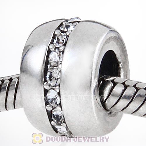 Sterling Silver Cosmo Charm Beads with Clear Austrian Crystal