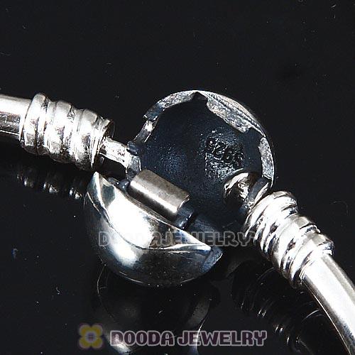 19cm 925 Sterling Silver European Style Bangle with Clip