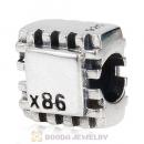 European Style Antique Sterling Silver Intel x86 Processor CPU Charm Beads