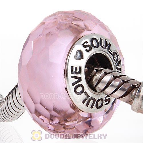 High Grade SOULOVE Faceted Glass Beads 925 Silver Core with Screw Thread
