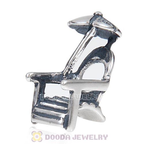 European Style Antique Sterling Silver Beach Chair Umbrella Charm Beads Wholesale