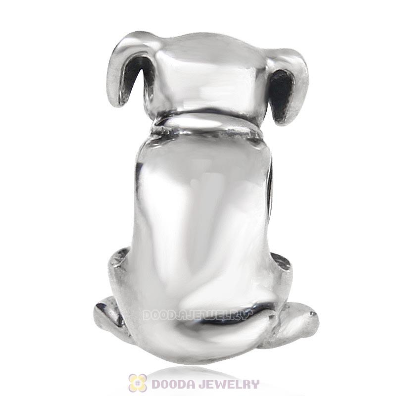 Dog Keep Home Charm 925 Sterling Silver Clear Australian Crystal Initial