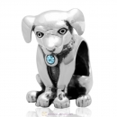 Dog Keep Home Charm 925 Sterling Silver Aquamarine Australian Crystal Initial