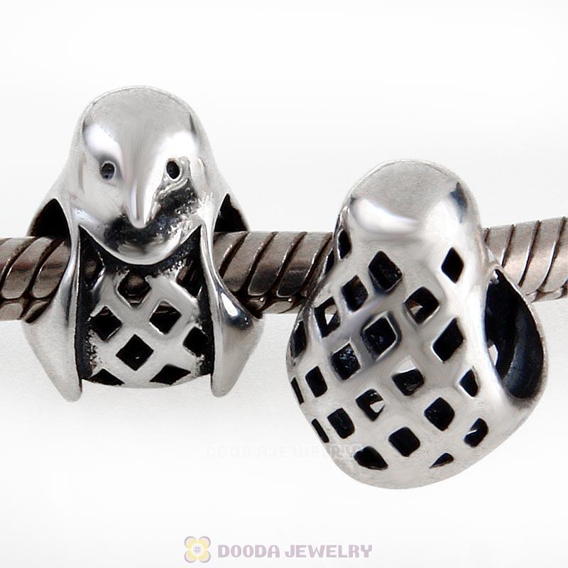  925 Sterling Silver Thank You Bear Charm Bead