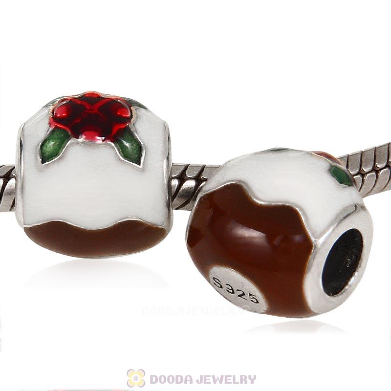 Flower Charm 925 Sterling Silver European Style Enamel Bead